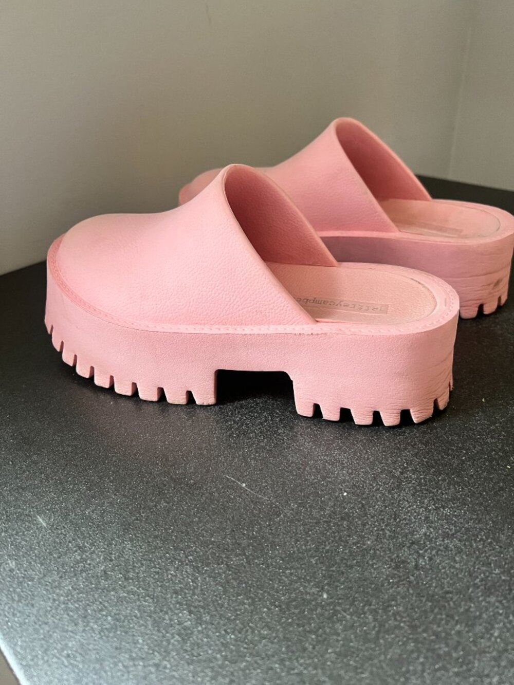 Free People & Jeffrey Campbell Bae Platform Mule — Rubber Slip‑On Clog — PINK 6 - Picture 10 of 10